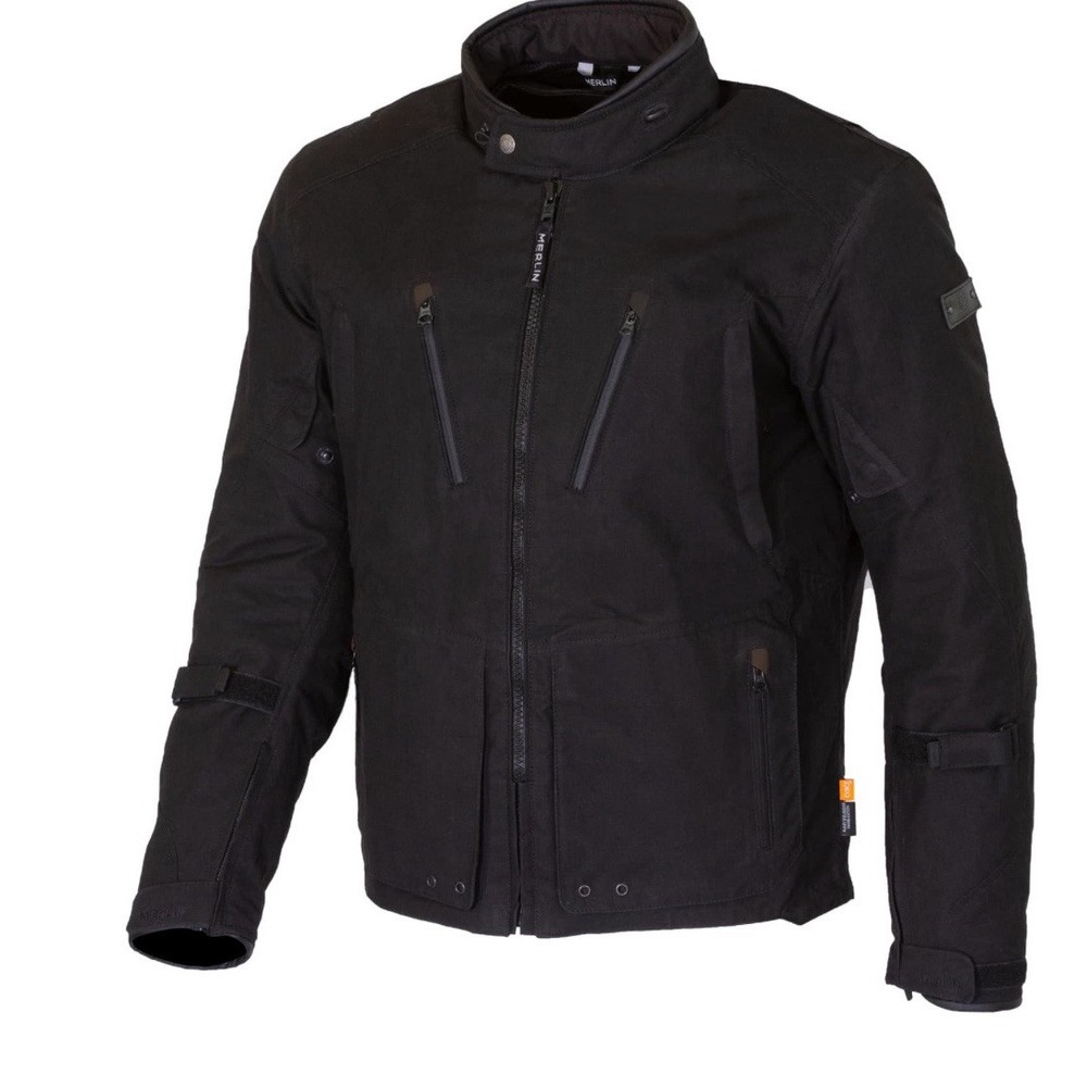 Merlin Mahala Raid Waxed Cotton D3O Motorcycle Jacket Black Mens Medium NEW
